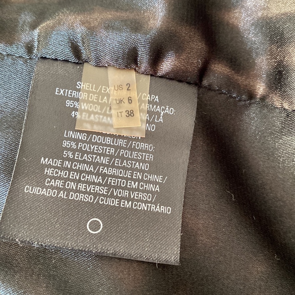 Elie Tahari Black Tailored Slimming Jacket Blazer Leopard Print Lining Sz 2 - Picture 10 of 10